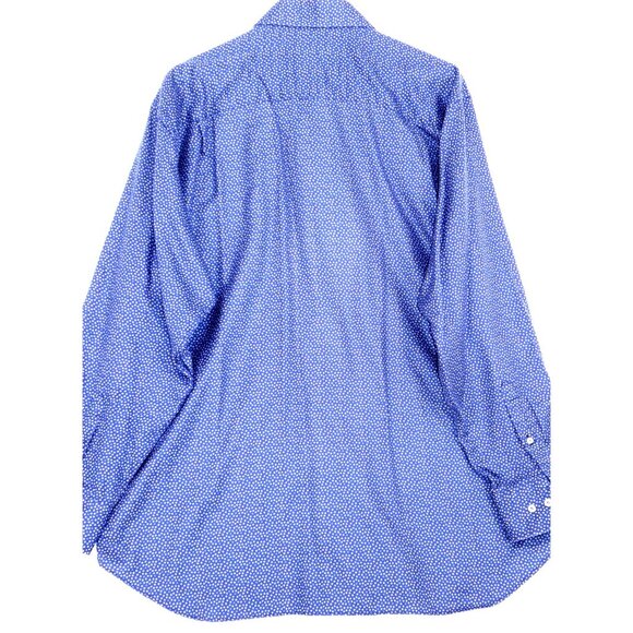 David Donahue Men’s Shirt Blue Cotton Long Sleeves Business Preppy Classic - Picture 2 of 8